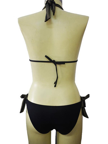 Halter-neck Knot Side One-piece Swimwear Halter-neck Knot Side One-piece Swimwear