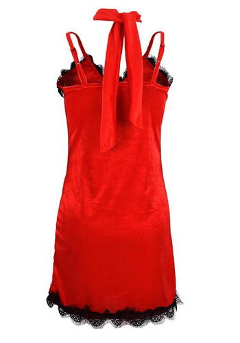 Casual Red Patchwork Bandeau Lace Sleeveless Mini Dress