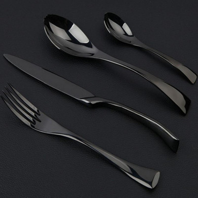 Black Cutlery Set