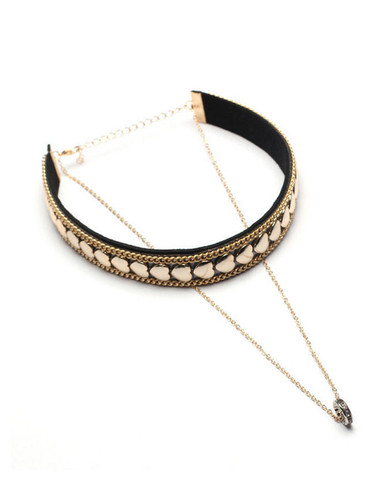 Casual Gothic Heart Layered Choker Necklace