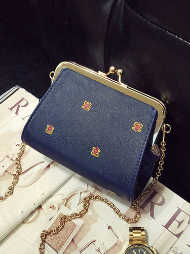 Casual Floral Printed Chain Crossbody Bag