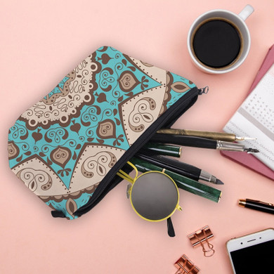 Mandala Design Water Resistant Cosmetics Organizer