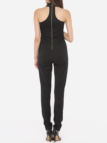 Casual Plain Zips Elegant Courtly Awesome Jumpsuits