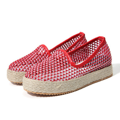 Casual Hollow Out Slip On Platform Casual Shoes