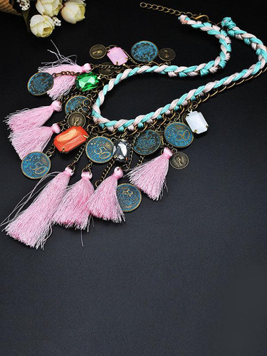 Bohemia Vintage Tasseled Coin Necklace