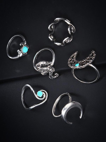 Vintage 6PCS Turquoise Rings Accessories Vintage 6PCS Turquoise Rings Accessories