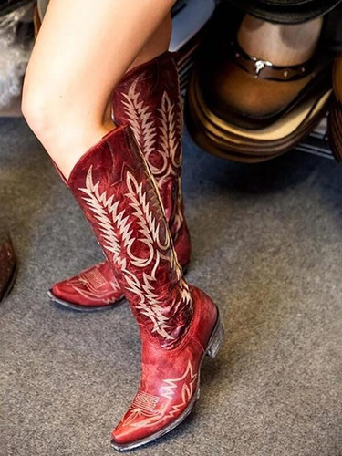 Women Mid-calf Vintage Boot Shoes