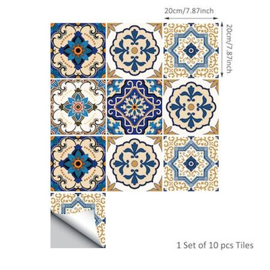 Moroccan-Style Tile Decal Set