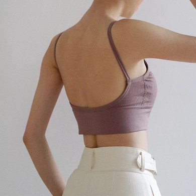 Tank Crop Tops Solid Color Sleeveless Camis