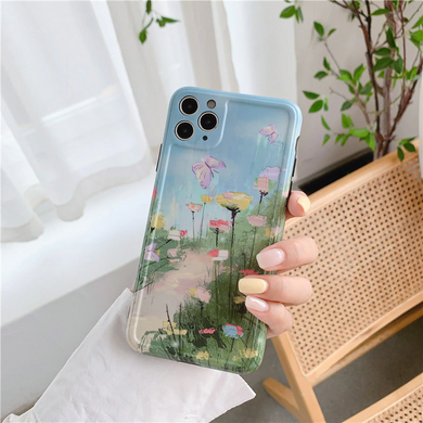 Art Painting Flower Soft Silicone iPhone Case