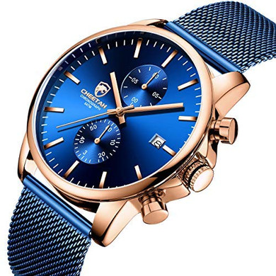 Men Watches Fashion Sport Quartz Analog Black Mesh Wrist Watch