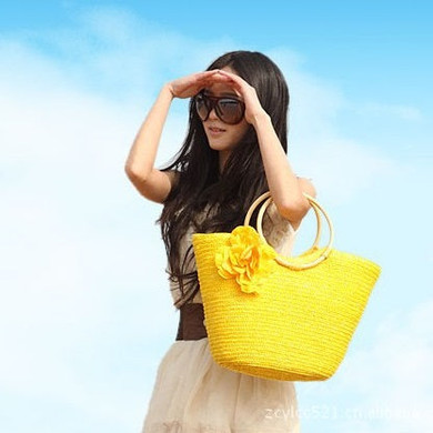 Flower Summer Beach Bag Bohemian Lady Straw Bags