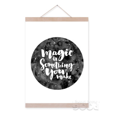 Inspiration Magic Quote Canvas Art Print Poster, Wall Pictures For Home Decoration, Giclee Print Wall Decor S015