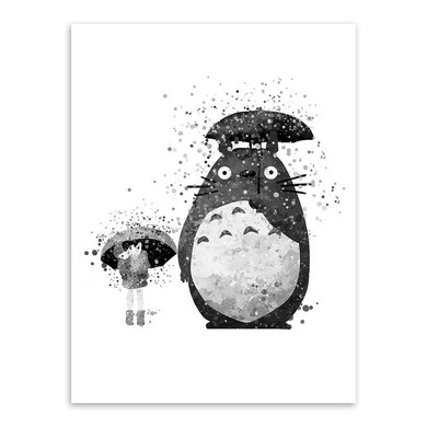 Watercolor Miyazaki Japanese Anime Movie Canvas A4 Art Print Poster Kawaii Totoro Wall Picture Kids Room Decor Painting No Frame