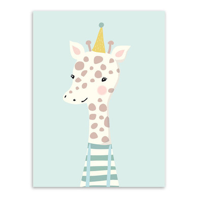 Nordic Kawaii Cartoon Animal Deer Bear Rabbit Poster A4 Baby Kids Room Wall Art Print Picture Canvas Painting Home Deco No Frame