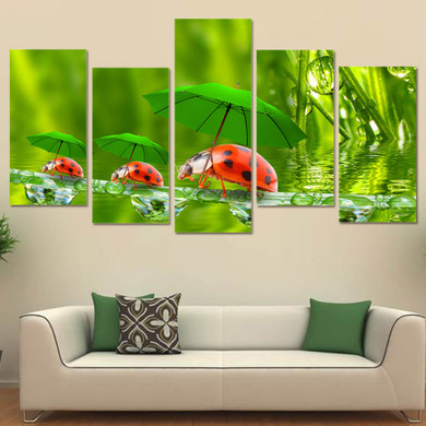 HD Printed Funny Ladybugs Painting Canvas Print room decor print poster picture canvas Free shipping/NY-5722