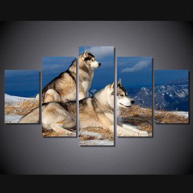 HD Printed Snowy dogs Painting Canvas Print room decor print poster picture canvas Free shipping/ny-2981 HD Printed Snowy dogs Painting Canvas Print room decor print poster picture canvas Free shipping/ny-2981