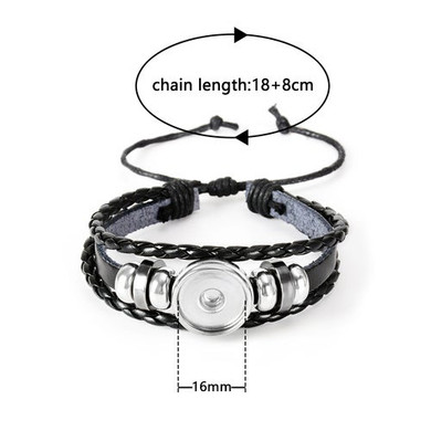 Angel Under Glass Pendant n Thick Braided Leather Band Bracelet: Hutzell