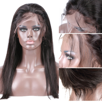 Luvin Full Lace Wigs Human Hair With Baby Hair Pre Plucked Straight Lace Front Wig Brazilian Lace Frontal Wigs For Black Women