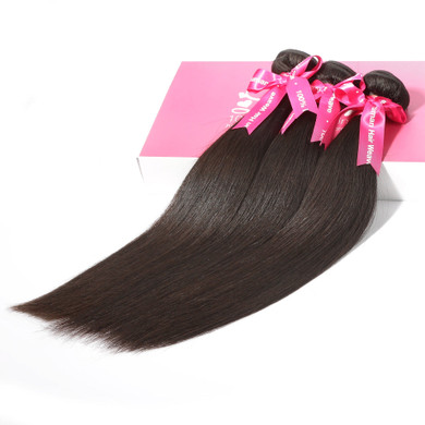 Luvin Cheap Brazilian Hair Weave Bundles Straight Hair Human Hair 3 4 Bundles With Closure 4x4 Lace Closure Remy Hair Extension