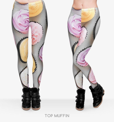 Muffins 3D Graphic Full Printing teenage fitness Legging Sexy Punk Workout
