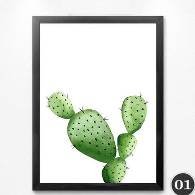 Green Plants Canvas Art Print Poster, Cactus Set Wall Pictures for Home Decoration, Giclee Wall Decor YT0046