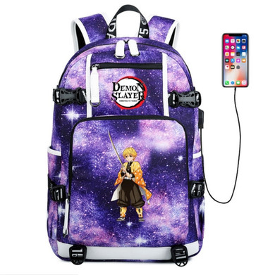 Anime Demon Slayer: Kimetsu no Yaiba Usb Charge Backpack