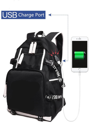 Paper House La Casa De Papel canvas USB Charge backpack