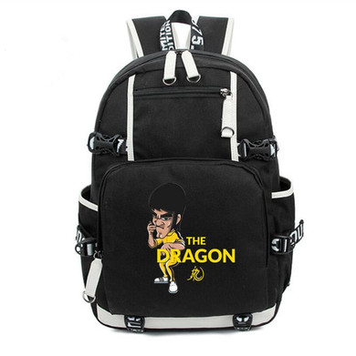 Chinese Kung-fu Bruce Lee printing Canvas Backpack