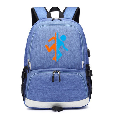 Portal Companion Cube usb charging canvas Laptop Backpack