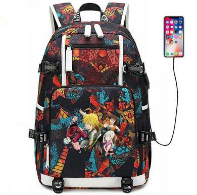 The Seven Deadly Sins usb charging Laptop Backpack