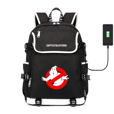 Kid's Ghostbusters usb charging canvas Laptop Backpack