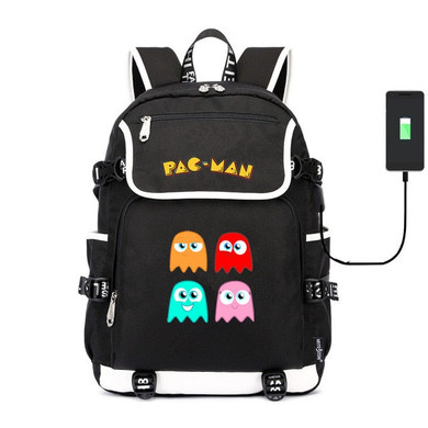 Pac Man Amumu printing canvas  Backpack