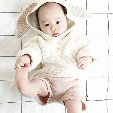 Autumn New Baby Boys Sweaters 3D Rabbit Cotton Pullover Kids Girls Knitted Sweater for 1-5Y Girls Boys Cardigan