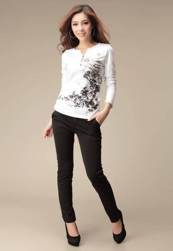 Tee Shirt Femme Graphic Tees Women Tshirt Womens Tops Fashion  Cotton T Shirt Printed T-shirt Long Sleeve Camisetas Mujer