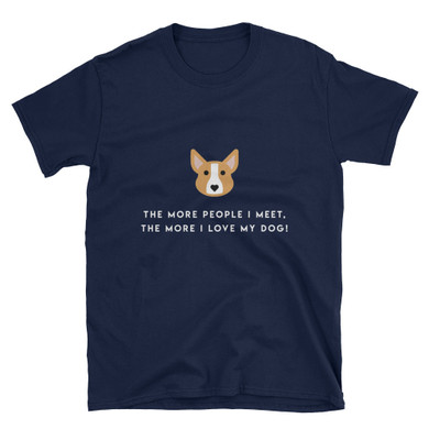 "I Love My Dog" Short-Sleeve Unisex T-Shirt (Black/ Navy)