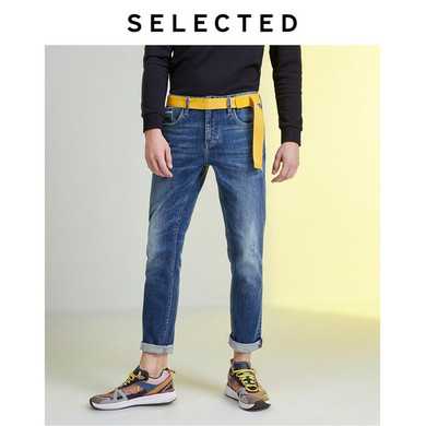 SELECTED Men's Slim Fit Denim Pants New Casual Stretch Cotton Jeans LAB|419432526
