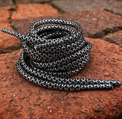 Black/Silver Metallic Laces