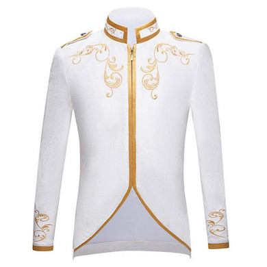 British Style Velvet Gold Embroidery Blazer
