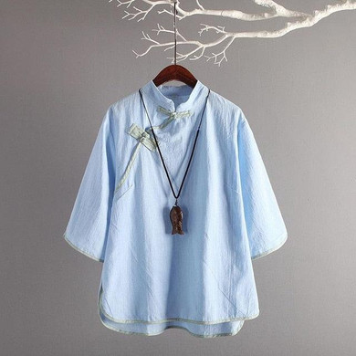 Vintage Chinese Style Linen Blouse