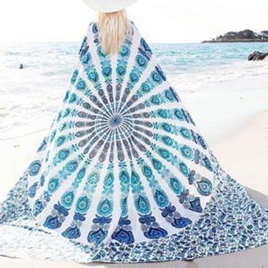 Indian Mandala Tapestry Wall Hanging Multifunctional Tapestry Boho Printed Bedspread Cover Yoga Mat Blanket Picnic cloth