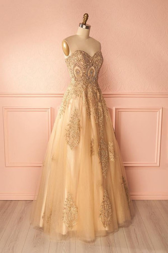 Vintage A Line Floor Length Sweetheart Sleeveless Beading Long Prom Dress,Party Dress P231
