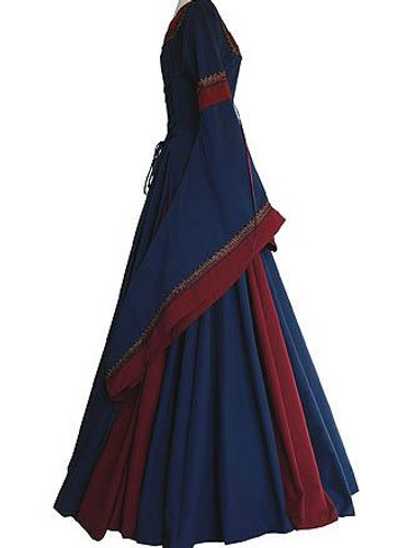 Vintage Medieval Flare Sleeves Maxi Dresses