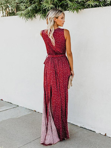 Bohemia Belted Sleeveless Maxi Dress