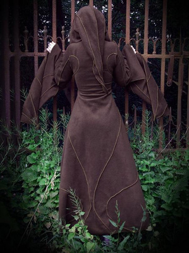 Split-joint Flared Sleeves Maxi Dress