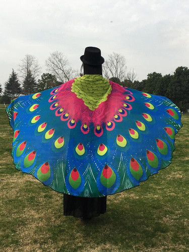 Chiffon Beach Butterfly Wing Print Shawl For Women Chiffon Beach Butterfly Wing Print Shawl For Women