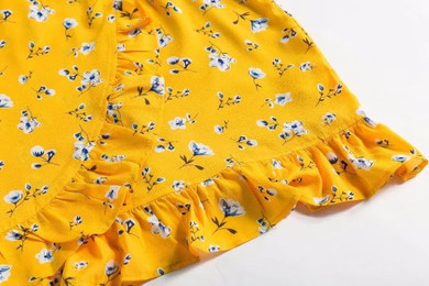 2018 Print V Neck Short Sleeve Mini Dress