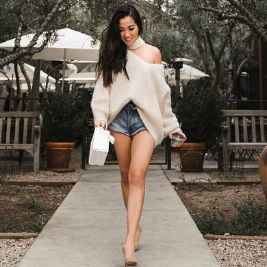 Sexy Off The Shoulder Imitation Mane Loose Lazy Sweater Sexy Off The Shoulder Imitation Mane Loose Lazy Sweater