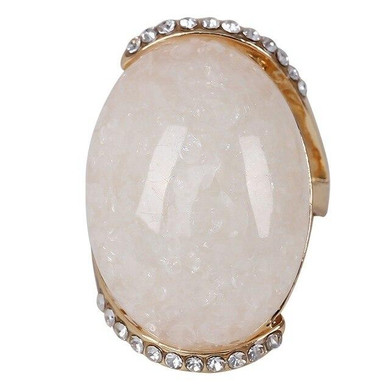 Fashion Crystal Big Stone Finger Rings Jewelry