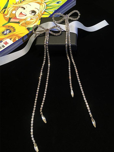 Chic Bowknot Long Drop Earrings
